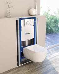 Инсталляция Geberit Duofix белая клавиша+Унитаз iCon без ободка+Сиденье Slim микролифт 500.300.01.I