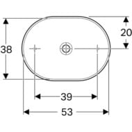 Раковина Geberit VariForm (550х400) накладная, без отв. под смеситель, без перелива 500.774.01.2
