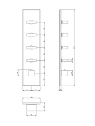 ��������� ��� �����/���� Gessi Inverso ���������, ������� �����, 4 ������, ���� 43028.031