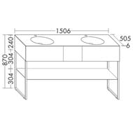 ����� � ������� ��������� Burgbad Coco 1506�870�505 ���������, 2 �����, ��� ����� SFHQ150LF3707