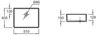 Раковина Jacob Delafon DELTA (510х405) накладная, без перелива, белая EVH001-00