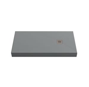 Душевой поддон GOOD DOOR BAS Essentia 1700x800 литьевой мрамор, графит, прямоугольный, без сифона
