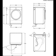 Сушильная машина AEG T8DEE48S (850x596x638) конденсационная, с тепловым насосом, загрузка 8 кг