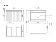 Тумба под раковину Sancos Code CD60W 590х453х400 подвесная, c 1-им ящиком, цвет: Белый