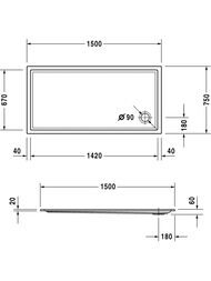 ������ ��������� Duravit Starck 1500�750 72012800000000