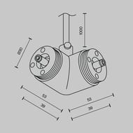 ������� ��������� ��� ������� Maytoni Shelf (����) CA014LC-P-B � ������ �������, IP20, ������
