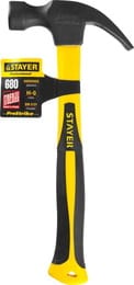 Молоток-гвоздодер STAYER Fiberglass с фиберглассовой рукояткой, 680г, 2026_z01/2026_z02