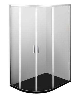 Душевой уголок WasserKRAFT Lippe 45S24 (1200х900х1900) стекло прозрачное 6мм, профиль серебристый