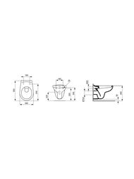 Унитаз подвесной Ideal Standard ECCO без сиденья 355х350х520 W740601