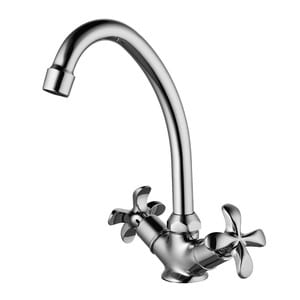 Смеситель для кухни Lemark FLORA LM0104C двухзахватный, поворотный излив, хром