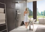 Верхний душ Hansgrohe Rainmaker Select 580 3jet (586х258) встраиваемый, хром/черный 24001600