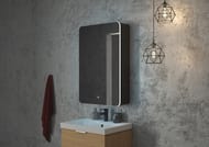Зеркало-шкаф Континент ELTORO 560х850 с LED подсветкой и сенсорным выключателем, черный