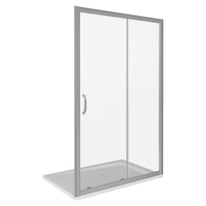 Дверь душевая GOOD DOOR BAS INFINITY WTW-110-C-CH (110х185) двери раздвижные, стекло прозрачное 6мм
