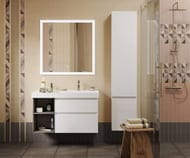 Пенал KERAMA MARAZZI GEOMETRICA Cubo подвесной правый, 350х300х1650, белый матовый CUB.165Rh\WHT.M