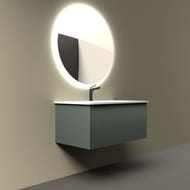 Тумба под раковину La Fenice TERRA Grigio 80 см (740х450х352) серая матовая FNC-01-TER-G-80