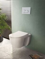 Комплект: Инсталляция Vitra с клавишей хром + унитаз VitrA S40 + сиденье с микролифтом 9860B003-7200