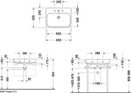 Умывальник Duravit Happy D.2 650х505х170 шлиф., 1 отверстие под смеситель, перелив 2318650027