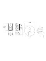 ��������� ��� �����/���� Aquatek ����� AQ1147CR ������������, 3 ������, �������������, ����: ����