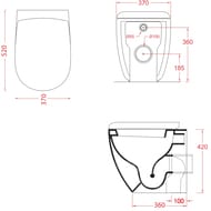 ������ ��������� ArtCeram File 2.0 360�520�420 ������������, zaffiro (����� ������) FLV0051600