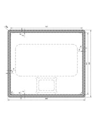 Зеркало Dreja Tiny LED 70/80 (700х800х16) с подсветкой 99.9025