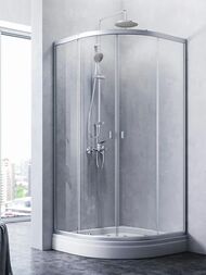 Душевой уголок AM.PM X-Joy Twin Slide (90х90х185) профиль матовый хром/прозрачное W88G-205-090MT64