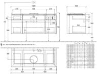 ����� ��� ���������� Villeroy & Boch LEGATO (1200�500�550) ���������, 5 ������, ����� B578L0DH