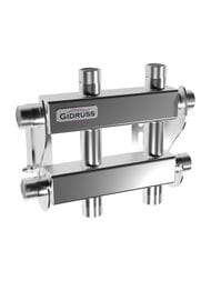 Модульный коллектор Gidruss MKSS-40-3DU до 40 кВт, магистраль 3/4, 3 контура звездочкой — миниатюра 1