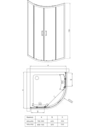 ������� ������ Vincea Alpha 900�900�1900 ������ ����������/������� ����, VSQ-3AL900MT