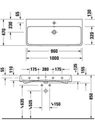 �������� ��������� Duravit Qatego 1000�470�125�� �������, ���. ��� ���������, ����: ����� 2382100000