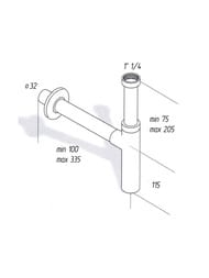 ����� ��� �������� Migliore MINIMAL 1"1/4 ������, ���� ML.RIC-10.112.CR