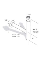 ����� ��� �������� Migliore TOTEM 1 1/4" � ������������ �������, ���� ML.RIC-10.114.CR