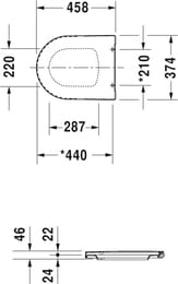 Сиденье для унитаза DURAVIT ME by Starck белое 0020010000