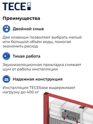 Инсталляция с клавишей смыва Для унитазов Tece, Now 9400413 Встраиваемая — изображение 3
