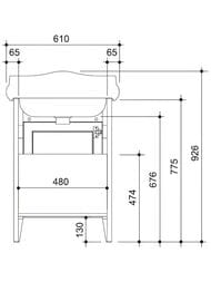 ����� ��� �������� Caprigo ������ 60 noce europeo 610�926�525 ����� 11210L-�041