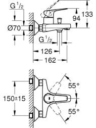 ��������� Grohe BauFlow 23601000 ��� �����, ������������, ���������, ����