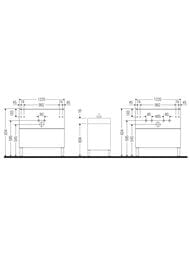 ����� ��� �������� Duravit Brioso (1220�479�683) ���������, 2 �����, ����� ������ BR440401022