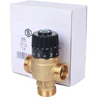 Термостатический смесительный клапан, отопления и ГВС 3/4" НР 30-65°С, KV 1,8, SVM-0125-186520