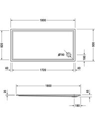 ������ ��������� Duravit Starck 1800�900 � �������������� ��������� 72013400000001