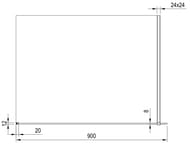 Душевая стенка RAVAK WALK-IN WALL (900х2000) стекло, блестящий+Transparent