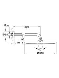 ������� ��� Grohe Rainshower 26066AL0 380 ��, � ��������� �����������, ������ ������ �������