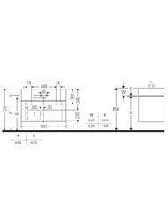 ����� ��� �������� Duravit Qatego 990�470�� ���������, 2 ��., ���������, ����� ���. QA4395018180010