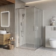 Душевой уголок BelBagno LUCE-A-22 (1050х1050х1950) LUCE-A-22-80+25-C-Cr стекло прозрачн./проф. хром