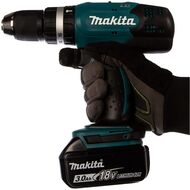 Дрель-шуруповерт MAKITA DHP453RFE аккумуляторная, ударная, 18В, 2х3.0Ач,13мм, 400/1300об/мин, кейс