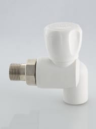 Кран шаровый с американкой, 25х3/4"Н, угловой, для полипропиленовых труб