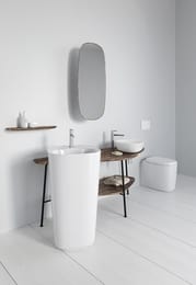 Раковина Vitra Plural 492х525 напольная, антибактериальное покрытие,белый мат. 7814B401-0041