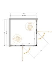 ������� ������ CEZARES LINER-A-2 (900�900�1950) LINER-A-2-90-C-NERO �����. �����./����. ����. ���