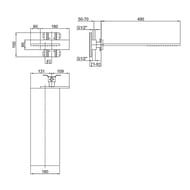 ������� ��� Fantini ��������� 490�180 �������� PVD Matt Gun Metal 86P58036B
