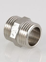 Ниппель VALTEC  1/2" латунь никелированная VTr.582.N.0004