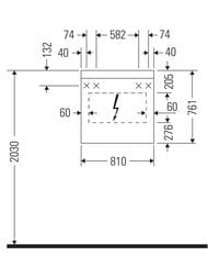 Зеркало-шкаф Duravit Light and mirror 810х760х148 с подсветкой LM782100000