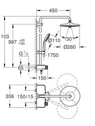 ������� ������� Grohe Euphoria SmartControl 260 MONO 26509000 ���������, ��������� ������, ����